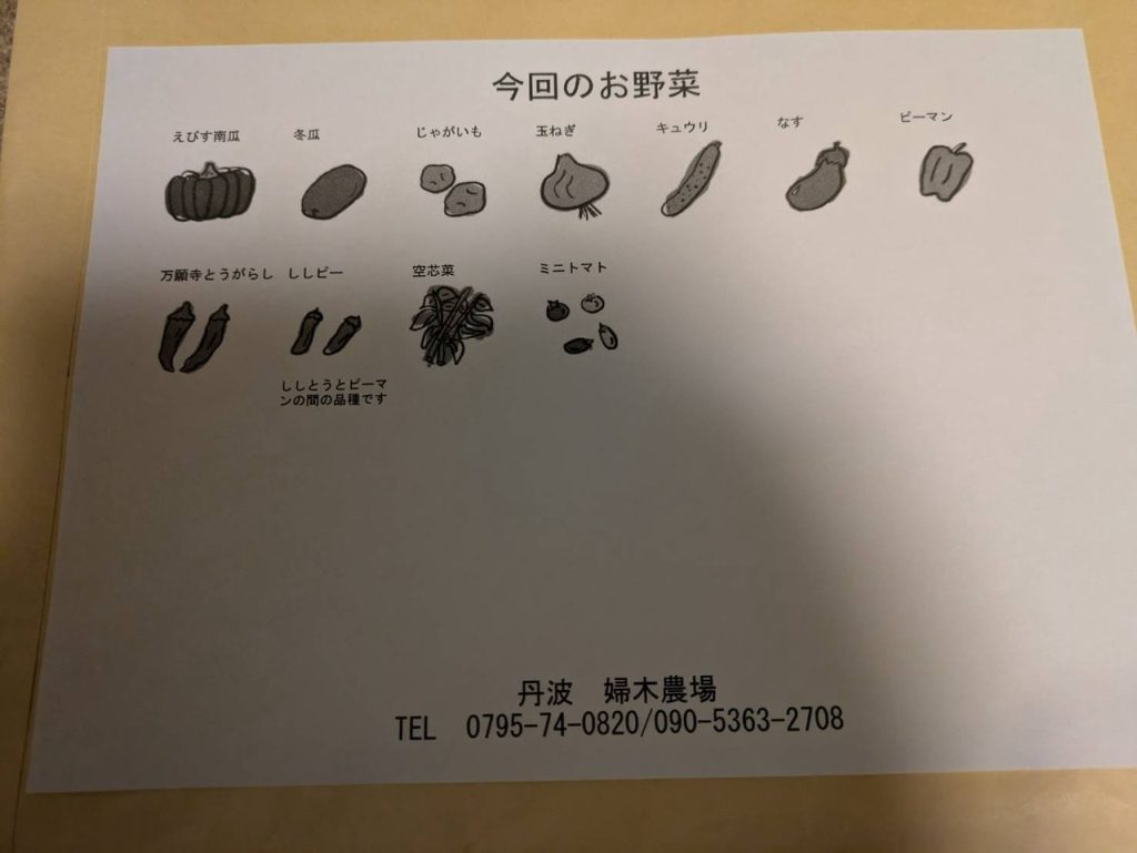 婦木農場元気野菜セットメニュー